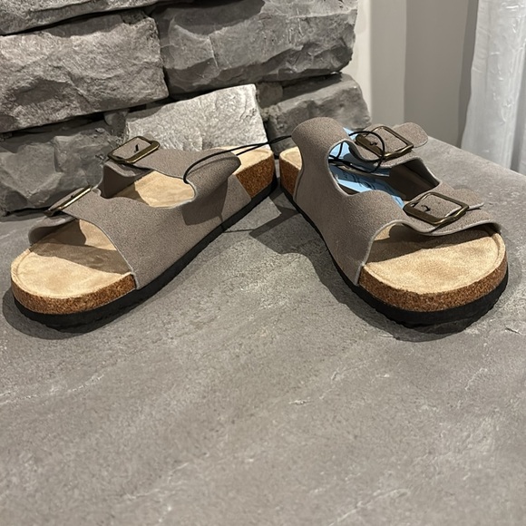 Aerosoles Adjustable Buckle,slip on,lightweight,stable,flexible,supportive,cork - Picture 3 of 7